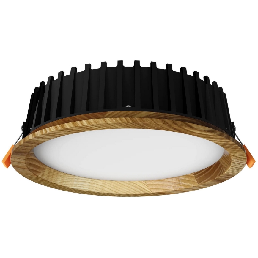 APLED - LED Vgradna svetilka RONDO WOODLINE LED/6W/230V 4000K pr. 15 cm pepel trden les