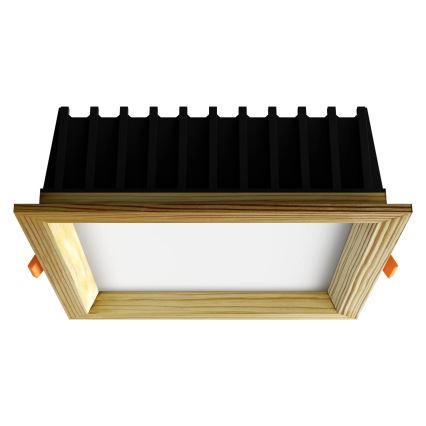 APLED - LED Vgradna svetilka SQUARE WOODLINE LED/12W/230V 3000K 17x17 cm bor trden les