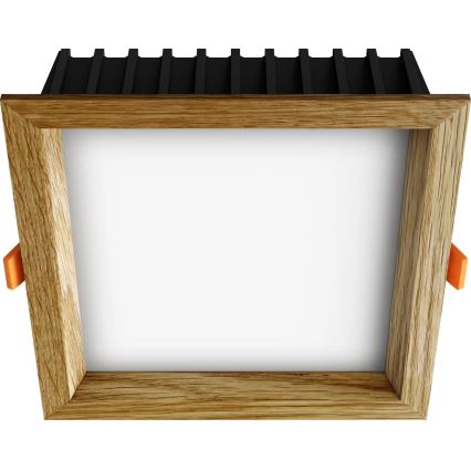 APLED - LED Vgradna svetilka SQUARE WOODLINE LED/12W/230V 3000K 17x17 cm hrast trden les