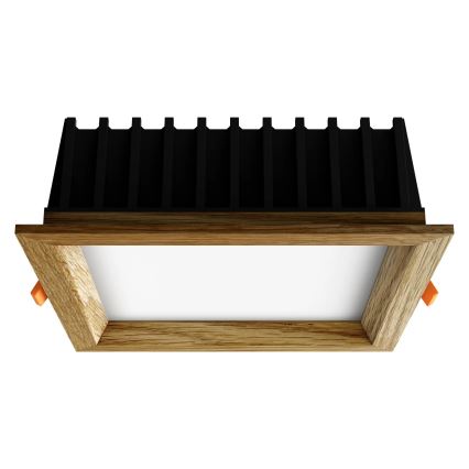 APLED - LED Vgradna svetilka SQUARE WOODLINE LED/12W/230V 3000K 17x17 cm hrast trden les