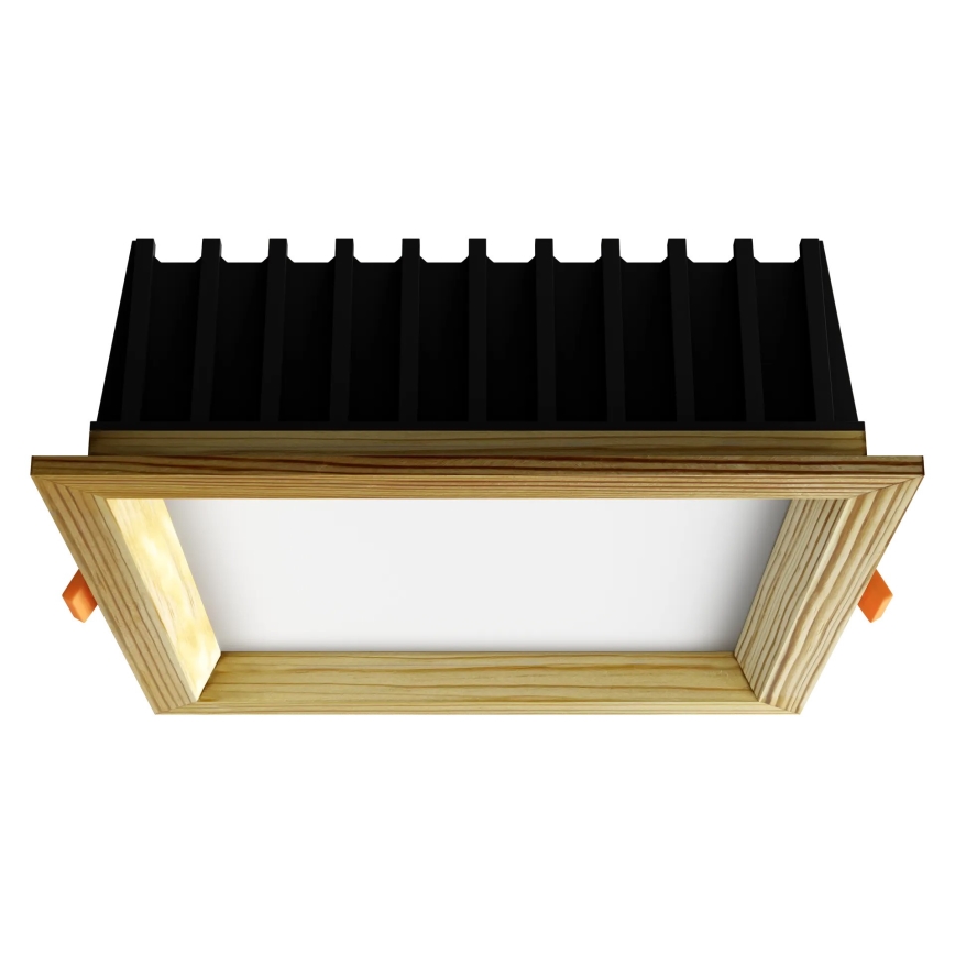 APLED - LED Vgradna svetilka SQUARE WOODLINE LED/12W/230V 4000K 17x17 cm bor trden les