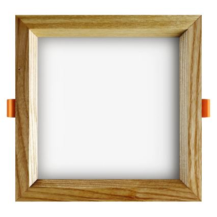 APLED - LED Vgradna svetilka SQUARE WOODLINE LED/12W/230V 4000K 17x17 cm pepel trden les