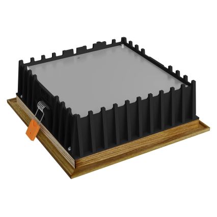 APLED - LED Vgradna svetilka SQUARE WOODLINE LED/12W/230V 4000K 17x17 cm pepel trden les