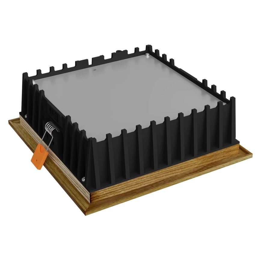 APLED - LED Vgradna svetilka SQUARE WOODLINE LED/12W/230V 4000K 17x17 cm pepel trden les