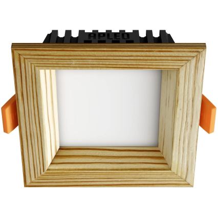 APLED - LED Vgradna svetilka SQUARE WOODLINE LED/3W/230V 3000K 9x9 cm bor trden les