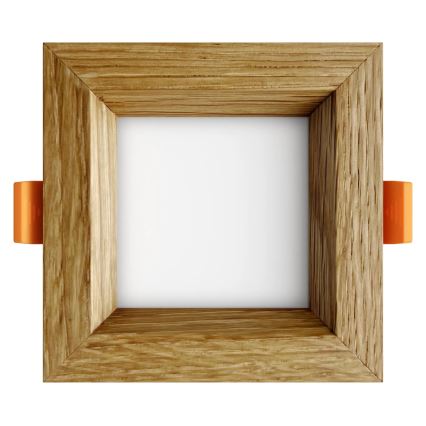 APLED - LED Vgradna svetilka SQUARE WOODLINE LED/3W/230V 3000K 9x9 cm hrast trden les