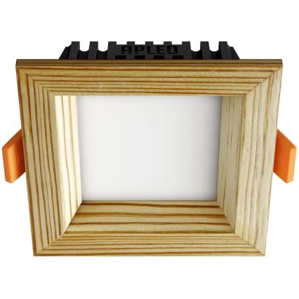 APLED - LED Vgradna svetilka SQUARE WOODLINE LED/3W/230V 4000K 9x9 cm bor trden les