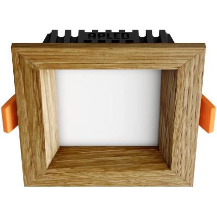 APLED - LED Vgradna svetilka SQUARE WOODLINE LED/3W/230V 4000K 9x9 cm hrast trden les