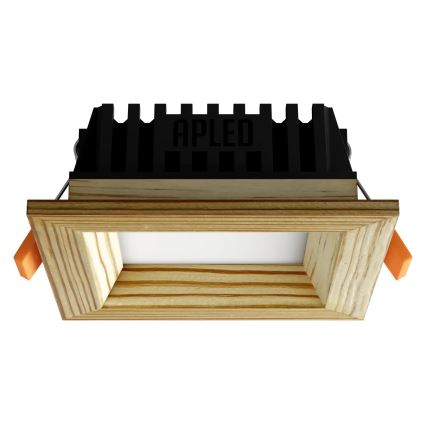 APLED - LED Vgradna svetilka SQUARE WOODLINE LED/6W/230V 3000K 12x12 cm bor trden les