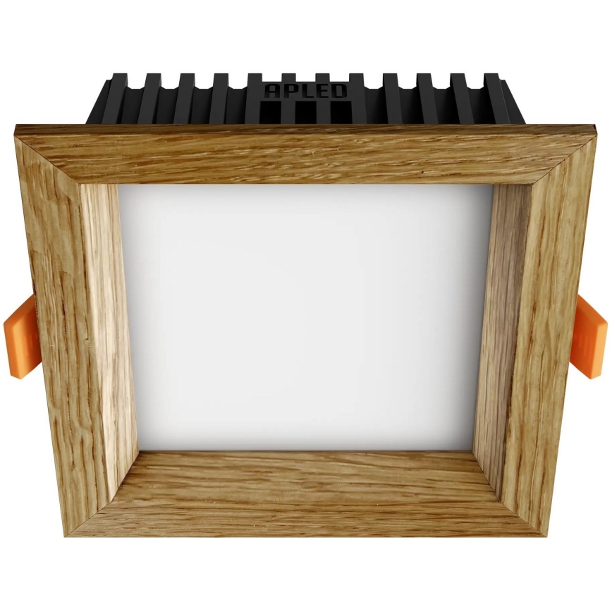 APLED - LED Vgradna svetilka SQUARE WOODLINE LED/6W/230V 3000K 12x12 cm hrast trden les
