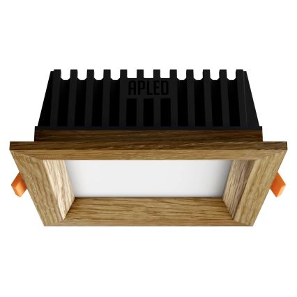 APLED - LED Vgradna svetilka SQUARE WOODLINE LED/6W/230V 3000K 12x12 cm hrast trden les