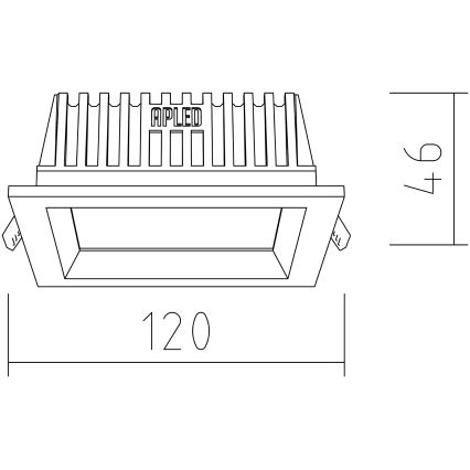 APLED - LED Vgradna svetilka SQUARE WOODLINE LED/6W/230V 3000K 12x12 cm hrast trden les