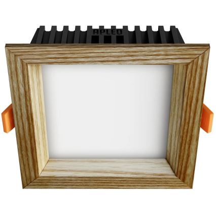 APLED - LED Vgradna svetilka SQUARE WOODLINE LED/6W/230V 3000K 12x12 cm pepel trden les