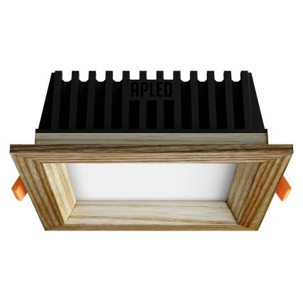 APLED - LED Vgradna svetilka SQUARE WOODLINE LED/6W/230V 3000K 12x12 cm pepel trden les