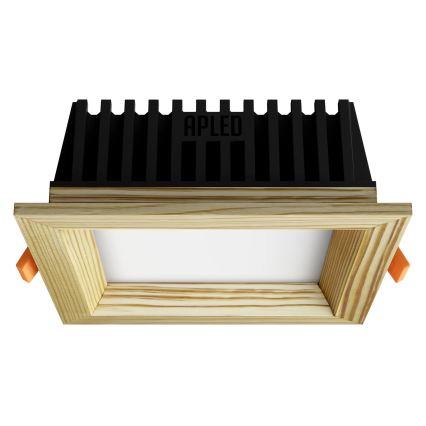 APLED - LED Vgradna svetilka SQUARE WOODLINE LED/6W/230V 4000K 12x12 cm bor trden les