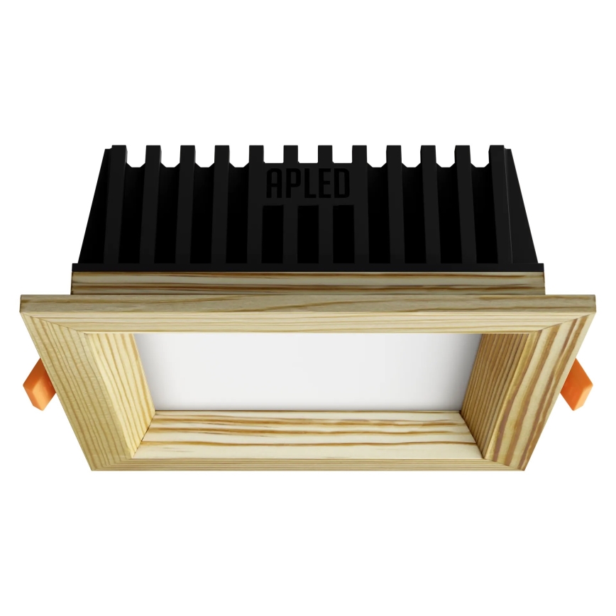 APLED - LED Vgradna svetilka SQUARE WOODLINE LED/6W/230V 4000K 12x12 cm bor trden les