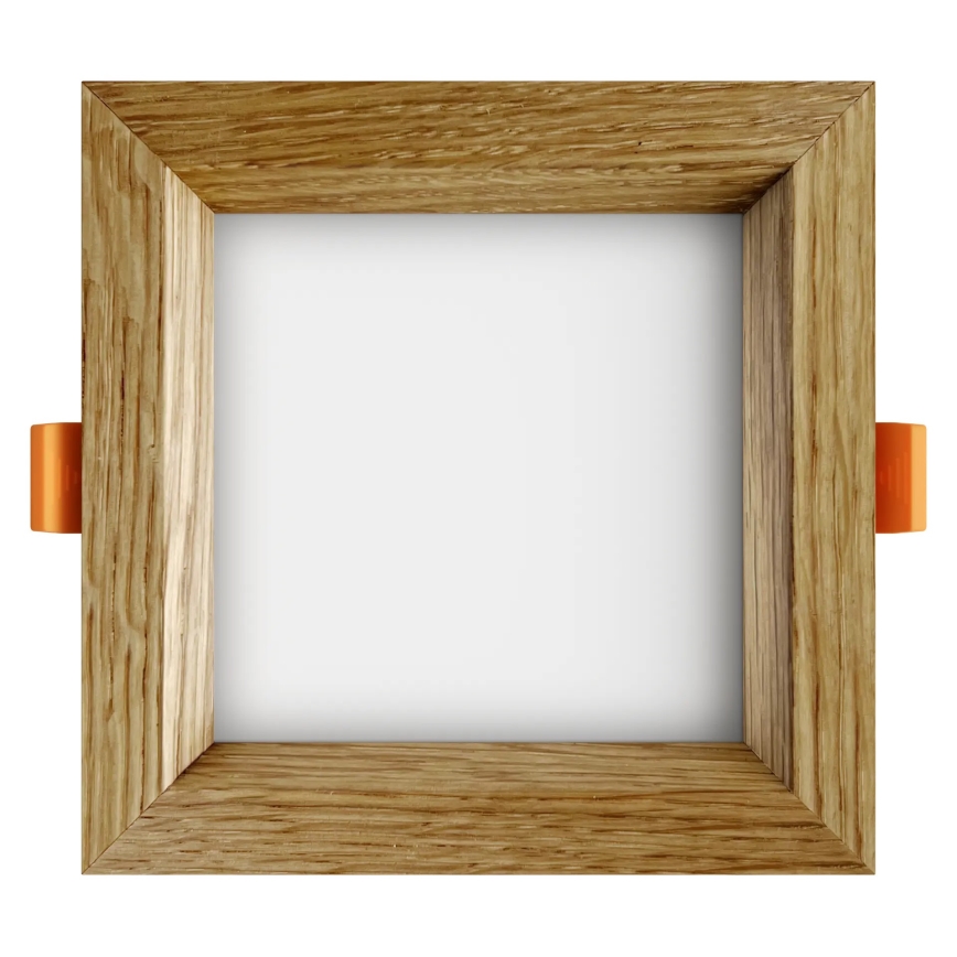 APLED - LED Vgradna svetilka SQUARE WOODLINE LED/6W/230V 4000K 12x12 cm hrast trden les