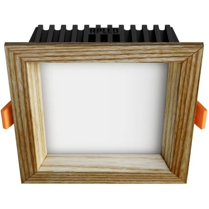 APLED - LED Vgradna svetilka SQUARE WOODLINE LED/6W/230V 4000K 12x12 cm pepel trden les