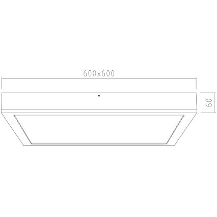 APLED - LED Vgradna plošča QUADRA LED/42W/230V hrast