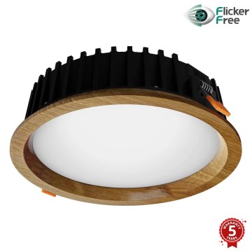 APLED - LED Vgradna svetilka RONDO WOODLINE LED/12W/230V 4000K pr. 20 cm hrast trden les