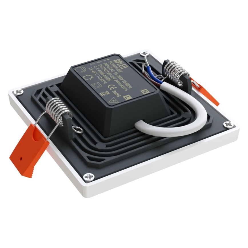 APLED - LED Vgradna svetilka SQUARE SLIM LED/8W/230V 9x9 cm bela