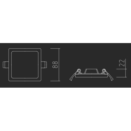 APLED - LED Vgradna svetilka SQUARE SLIM LED/8W/230V 9x9 cm bela