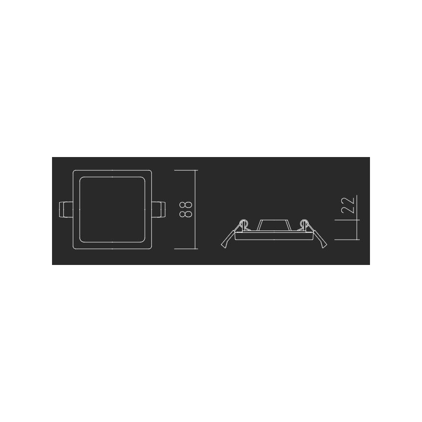 APLED - LED Vgradna svetilka SQUARE SLIM LED/8W/230V 9x9 cm bela