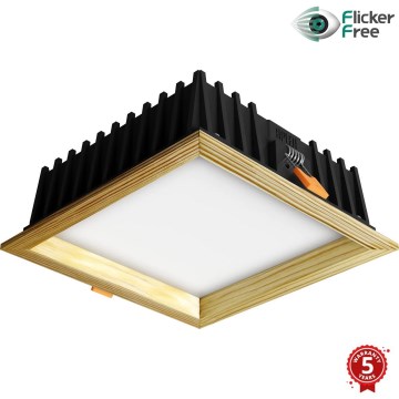 APLED - LED Vgradna svetilka SQUARE WOODLINE LED/12W/230V 3000K 17x17 cm bor trden les