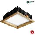 APLED - LED Vgradna svetilka SQUARE WOODLINE LED/12W/230V 3000K 17x17 cm hrast trden les