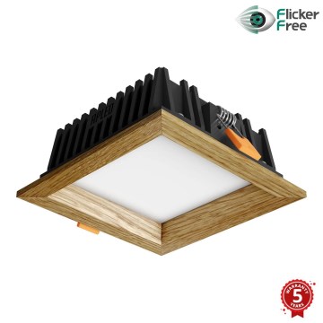 APLED - LED Vgradna svetilka SQUARE WOODLINE LED/6W/230V 3000K 12x12 cm hrast trden les