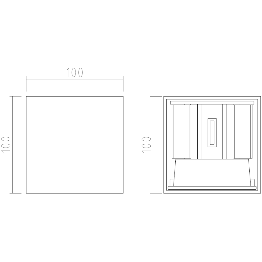 APLED - LED Zunanja stenska svetilka CUBE 2xLED/3W/230V IP65
