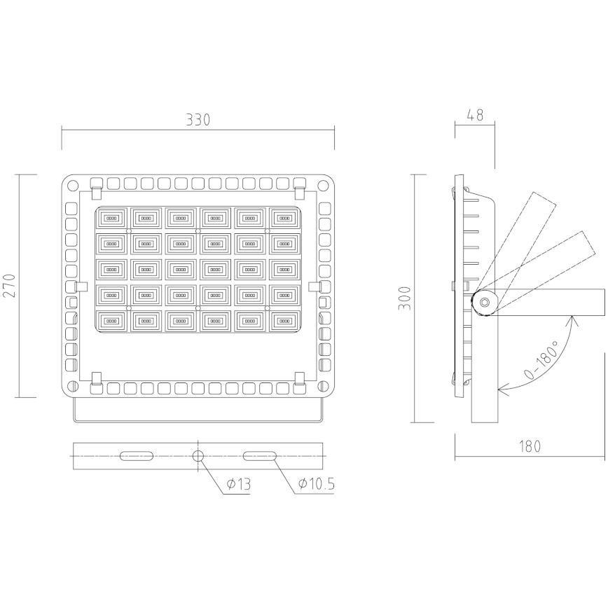 APLED - LED Zunanji reflektor PRO LED/100W/230V IP66 10000lm 6000K