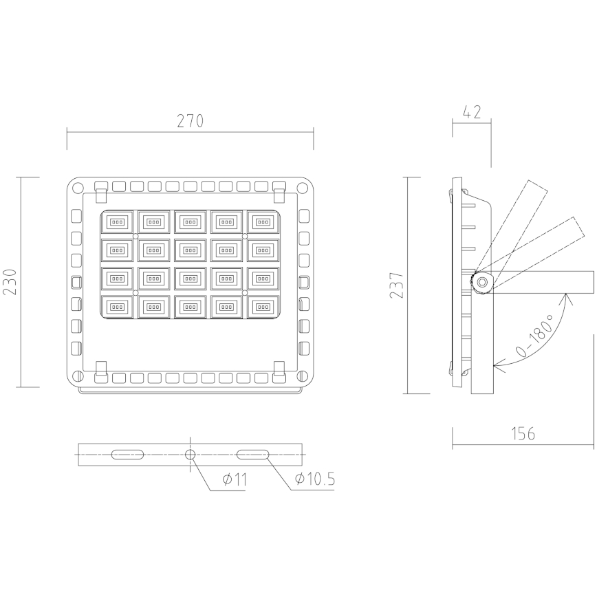 APLED - LED Zunanji reflektor PRO LED/50W/230V IP66 5000lm 6000K