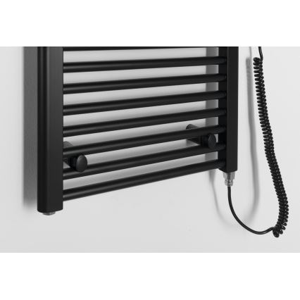 Aqualine - Električni kopalniški radiator DIRECT-E 400W 132x45 cm matna črna