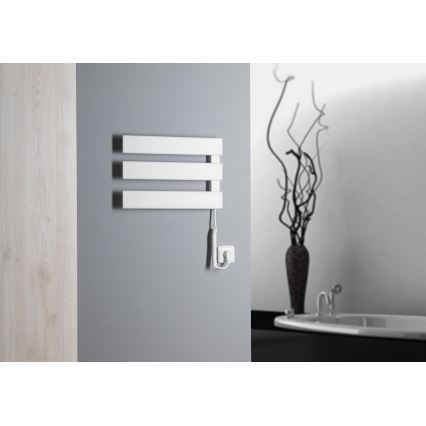 Aqualine - Električni nosilec za brisače ELVIS 50W/230V 34,2 cm bela desno