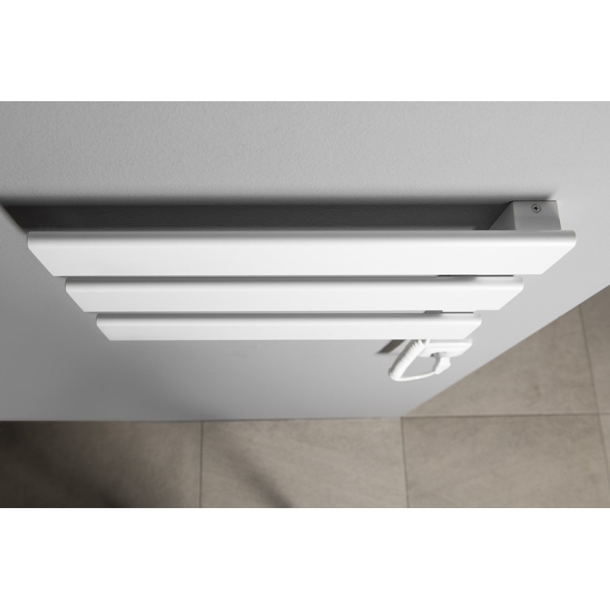 Aqualine - Električni nosilec za brisače ELVIS 50W/230V 34,2 cm bela desno