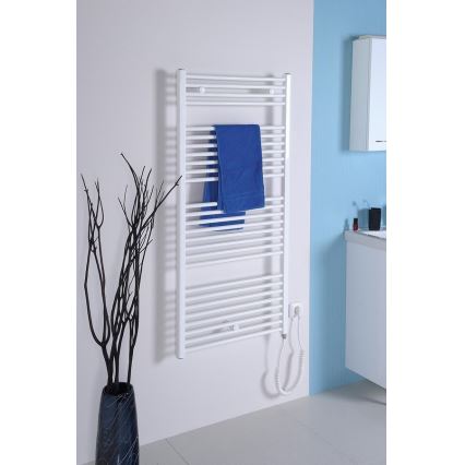 Aqualine - Kopalniški električni radiator DIRECT-E 300W/230V 96 cm bela ravna