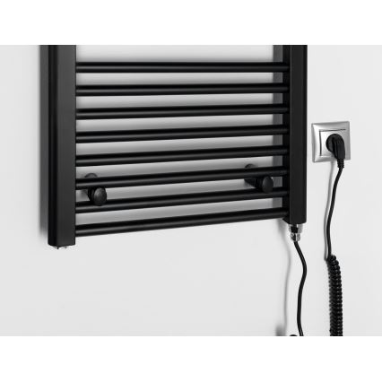 Aqualine - Kopalniški električni radiator DIRECT-E 300W/230V 96 cm mat črna ravna