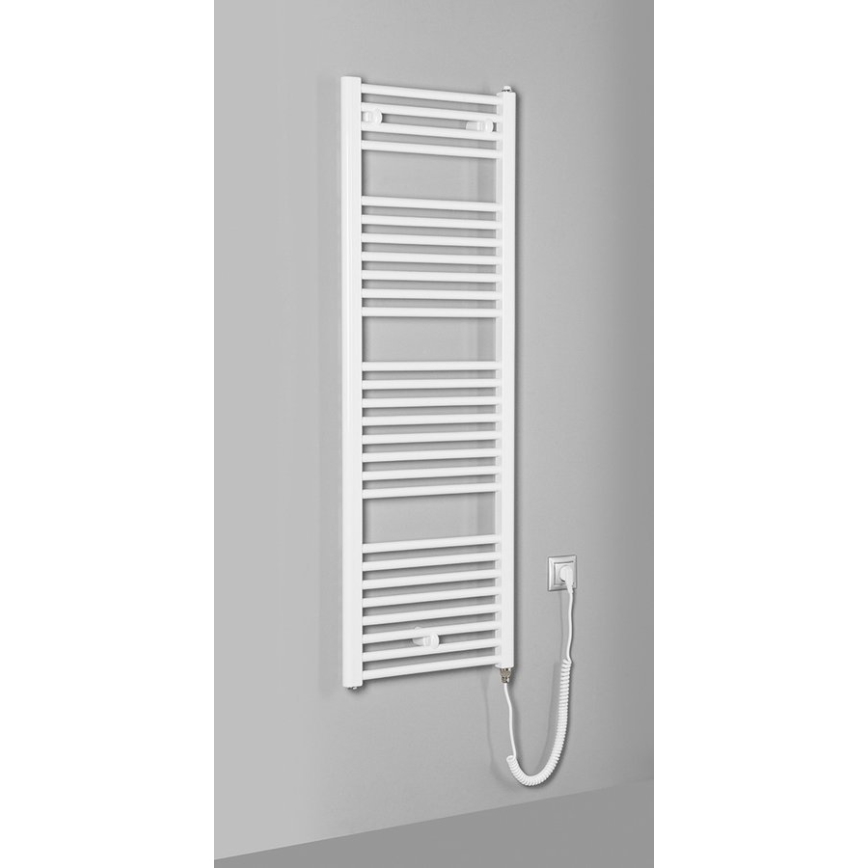 Aqualine - Kopalniški električni radiator DIRECT-E 400W/230V 132 cm bela ravna