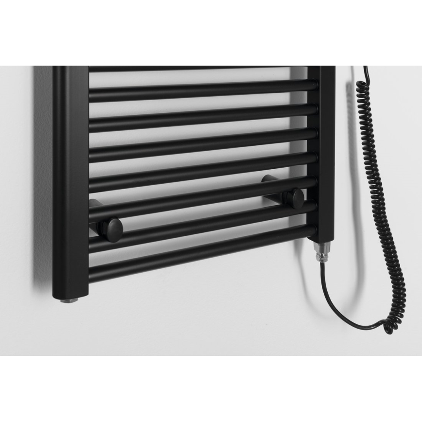 Aqualine - Kopalniški električni radiator DIRECT-E 400W/230V 132 cm mat črna ravna