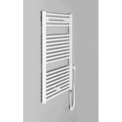 Aqualine - Kopalniški električni radiator DIRECT-E 400W/230V 96 cm bela ravna