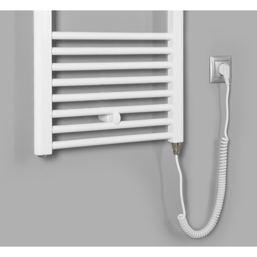Aqualine - Kopalniški električni radiator DIRECT-E 400W/230V 96 cm bela ravna