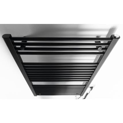 Aqualine - Kopalniški električni radiator DIRECT-E 400W/230V 96 cm mat črna ravna