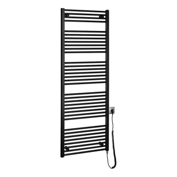 Aqualine - Kopalniški električni radiator DIRECT-E 800W 168x60 cm mat črna