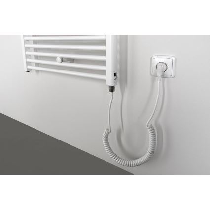 Aqualine - Kopalniški električni radiator DIRECT-E 800W/230V 168 cm bela ravna