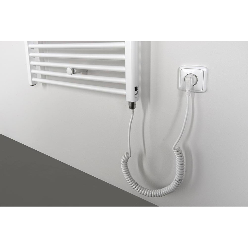 Aqualine - Kopalniški električni radiator DIRECT-E 800W/230V 168 cm bela ravna