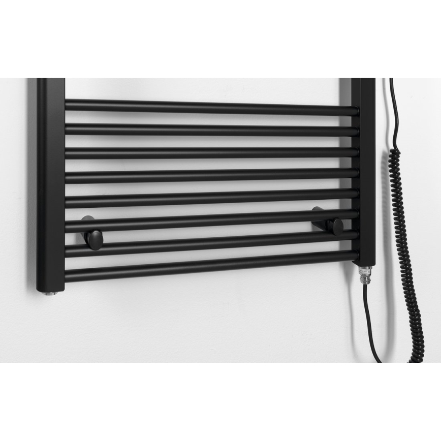 Aqualine - Kopalniški električni radiator DIRECT-E 800W/230V 168 cm mat črna ravna