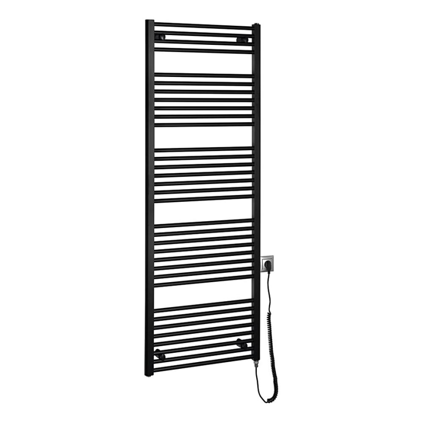 Aqualine - Kopalniški električni radiator DIRECT-E 800W/230V 168 cm mat črna ravna