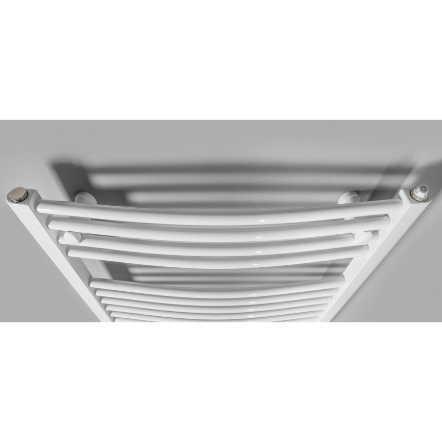 Aqualine - Kopalniški električni radiator ORBIT-E 600W 132x60 cm bel okrogel