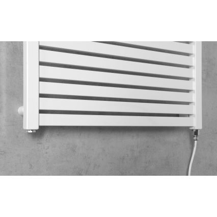 Aqualine - Kopalniški električni radiator TONDI-E 400W/230V 97 cm bela ravna